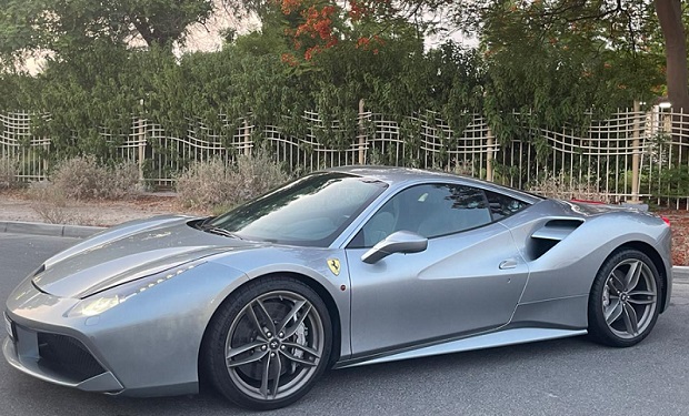 Drive this amazing Ferrari 488 GTB grey colour for only AED 2,499 per day.
