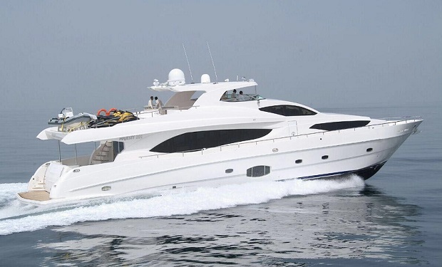 Rent this stylish Majesty 101 mega Yacht for up to 50 people for only AED 2,599 inc. vat.